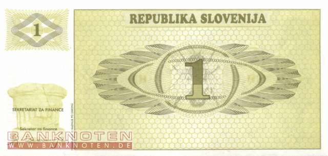 Slovenia - 1  Tolar - SPECIMEN (#001s1_UNC)