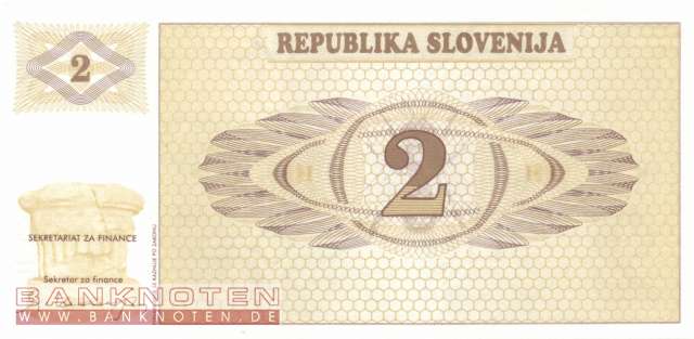 Slowenien - 2  Tolarjew (#002a_UNC)