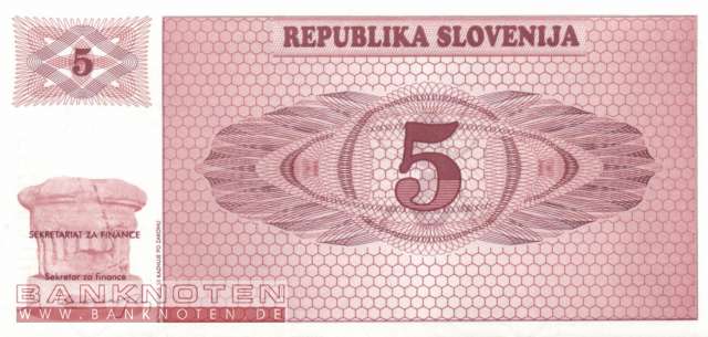 Slovenia - 5  Tolarjew - SPECIMEN (#003s1_UNC)