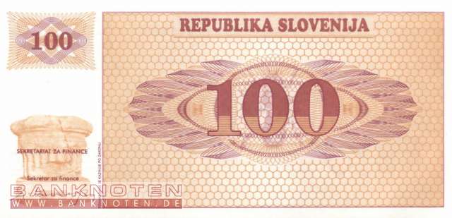 Slowenien - 100  Tolarjew - SPECIMEN (#006s1_UNC)