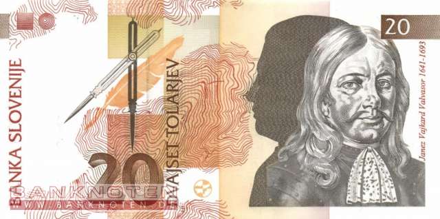 Slovenia - 20 Tolarjew (#012a_UNC)
