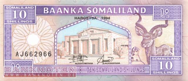 Somaliland - 10  Shillings (#002a_UNC)