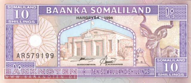 Somaliland - 10 Shillings (#002b_UNC)