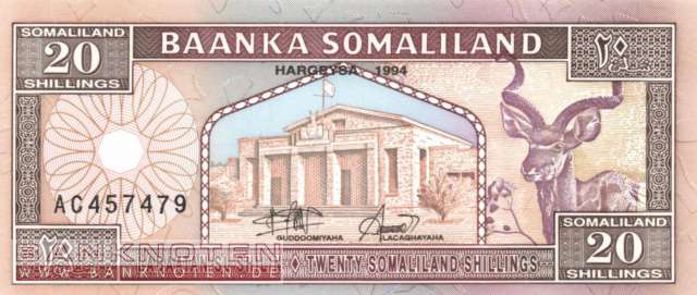 Somaliland - 20  Shillings (#003a_UNC)