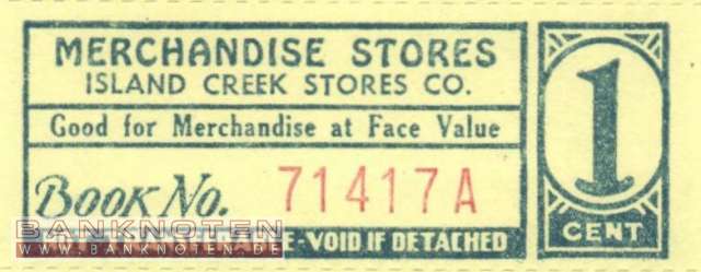 Spitsbergen - Island Creek - 1  Cent - Coupon (#IC01_UNC)