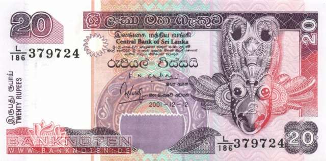 Sri Lanka - 20  Rupees (#109b_UNC)