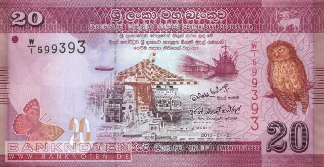 Sri Lanka - 20  Rupees (#123a_UNC)