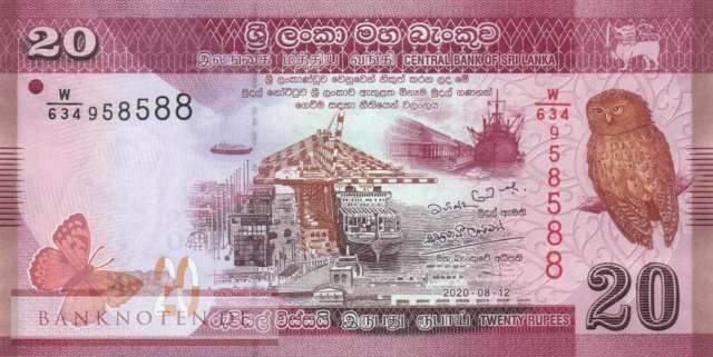 Sri Lanka - 20  Rupees (#123g_UNC)
