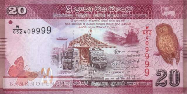 Sri Lanka - 20  Rupees (#123h_UNC)