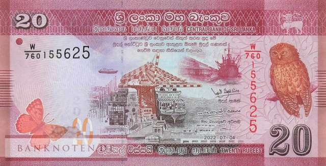 Sri Lanka - 20  Rupees (#123i_UNC)