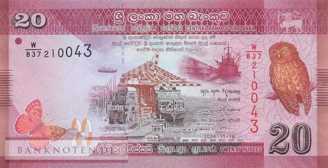 Sri Lanka - 20  Rupees (#123j_UNC)