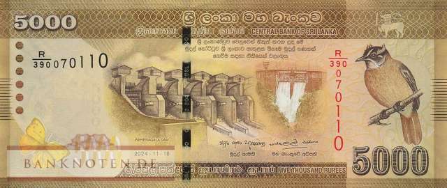 Sri Lanka - 5.000  Rupees (#128k_UNC)