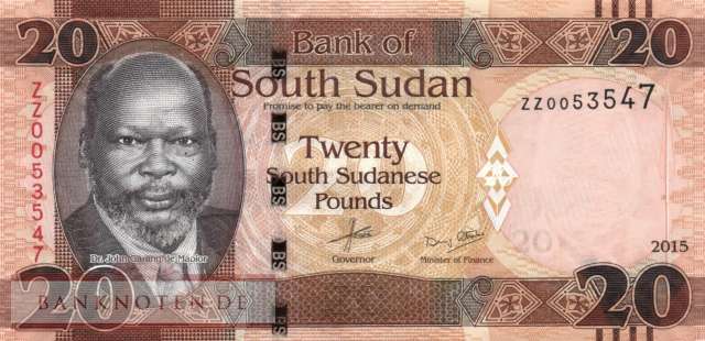 Südsudan - 20  Pounds - Ersatzbanknote (#013aR_UNC)