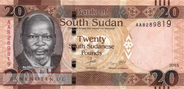 Südsudan - 20  Pounds (#013a_UNC)