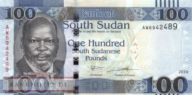 South Sudan - 100  Pounds (#015d_UNC)