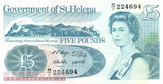 St. Helena - 5  Pounds (#011a_UNC)