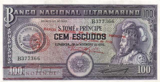 St. Thomas & Prince - 100  Escudos (#046_VF)