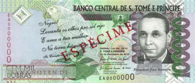 St. Thomas & Prince - 100.000  Dobras - SPECIMEN (#069bS_UNC)