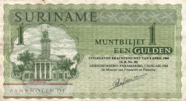 Surinam - 1  Gulden (#116g_F)