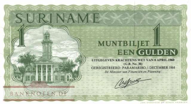 Surinam - 1  Gulden (#116h_UNC)