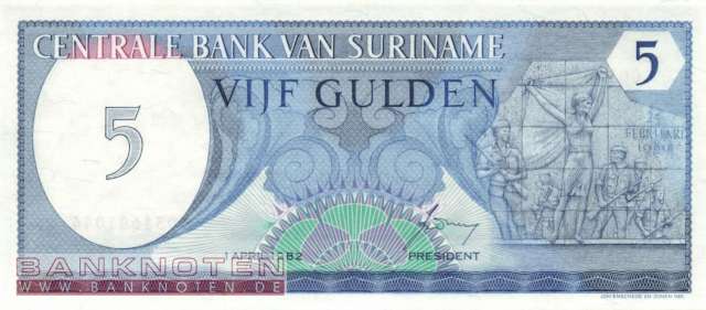 Surinam - 5  Gulden (#125_UNC)