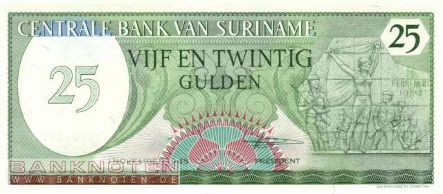 Surinam - 25  Gulden (#127b_UNC)