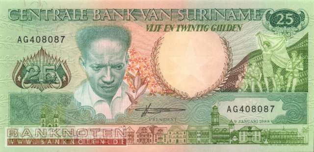 Surinam - 25  Gulden (#132b_UNC)