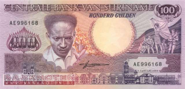 Surinam - 100  Gulden (#133b_UNC)