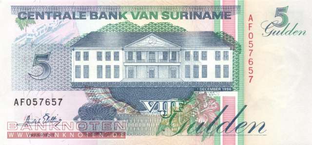 Suriname - 5  Gulden (#136b-96_UNC)