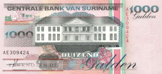Surinam - 1.000  Gulden (#141a_UNC)