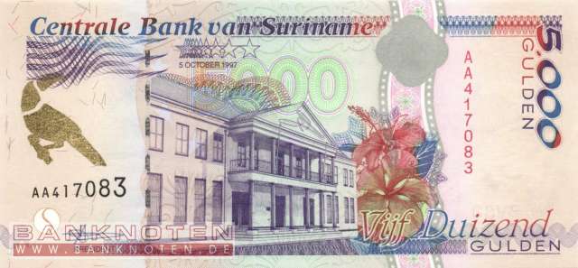 Surinam - 5.000  Gulden (#143a_UNC)
