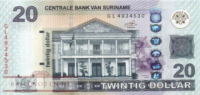 Suriname - 20  Dollars (#164c_UNC)