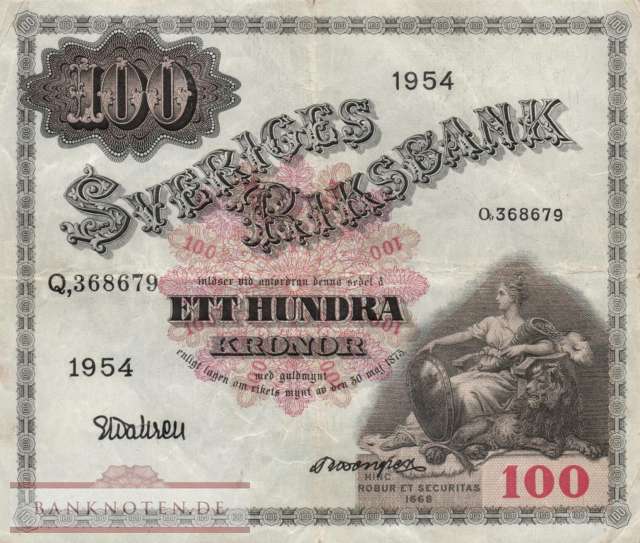 Sweden - 100  Kronor (#036aj_F)