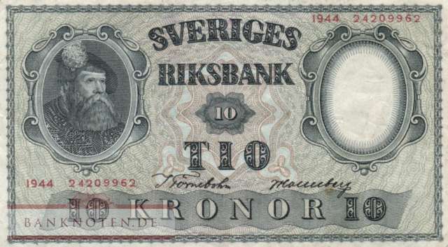 Sweden - 10  Kronor (#040e-U2_VF)