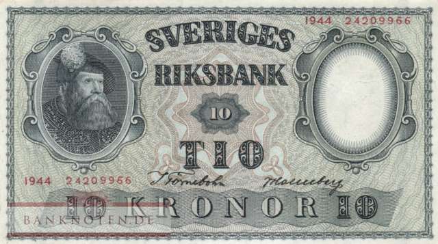 Sweden - 10  Kronor (#040e-U2_XF)