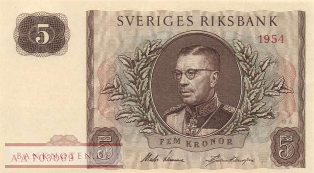 Schweden - 5  Kronor (#042a_UNC)