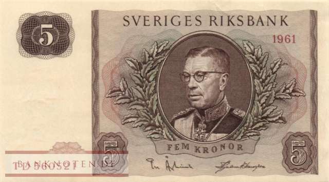Sweden - 5  Kronor (#042d_AU)