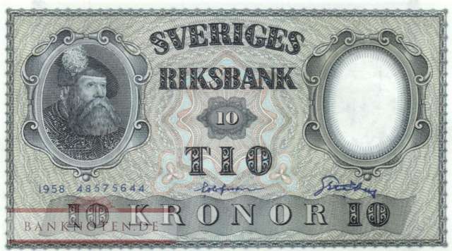 Sweden - 10  Kronor (#043f-U28_UNC)