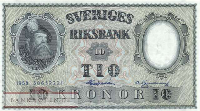 Schweden - 10  Kronor (#043f-U31_AU)