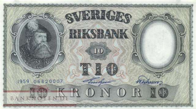 Schweden - 10  Kronor (#043g-U3_AU)