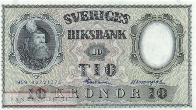 Sweden - 10  Kronor (#043g-U6_AU)