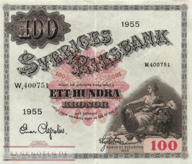 Sweden - 100  Kronor (#045a_VF)