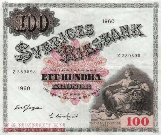 Sweden - 100  Kronor (#048b_VF)