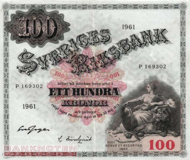 Schweden - 100  Kronor (#048c_VF)