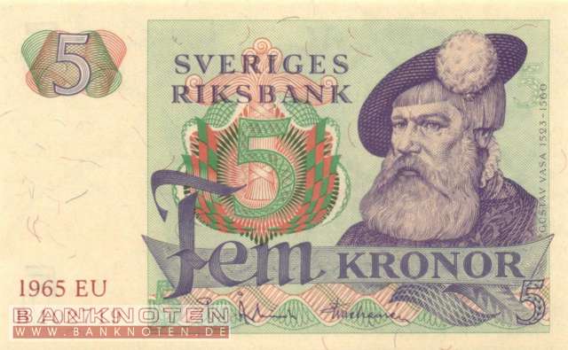 Schweden - 5  Kronor (#051a-65_UNC)