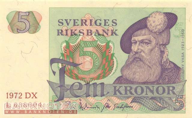 Schweden - 5  Kronor (#051c-72_UNC)