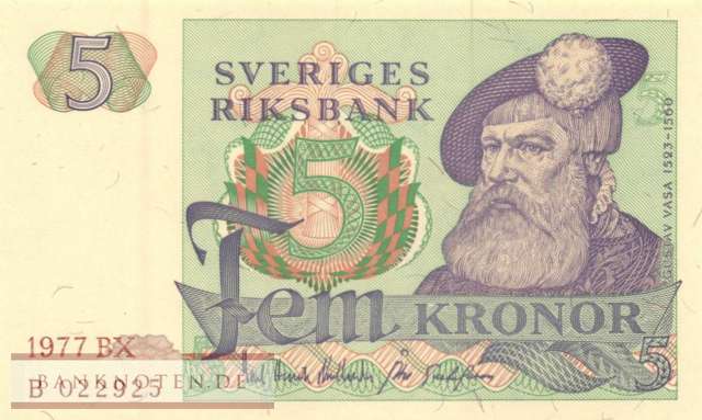 Sweden - 5  Kronor (#051c-77_UNC)