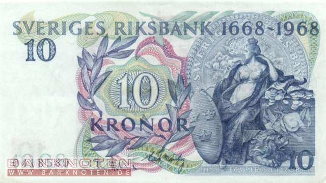 Sweden - 10  Kronor (#056a_AU)