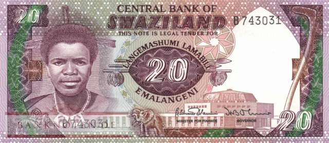 Swaziland - 20  Emalangeni (#012a_UNC)