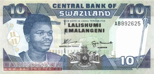 Swaziland - 10 Emalangeni (#024a_UNC)